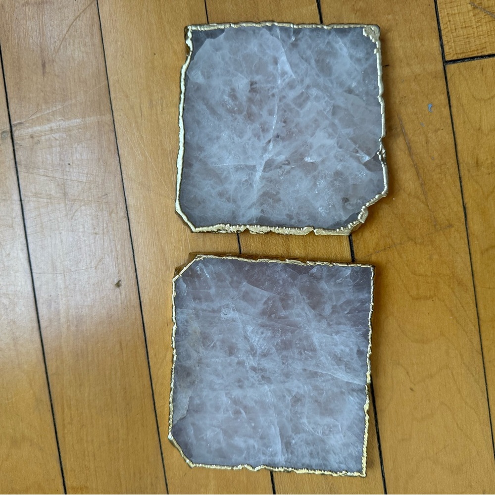 Elegant Gold-Trimmed Coasters